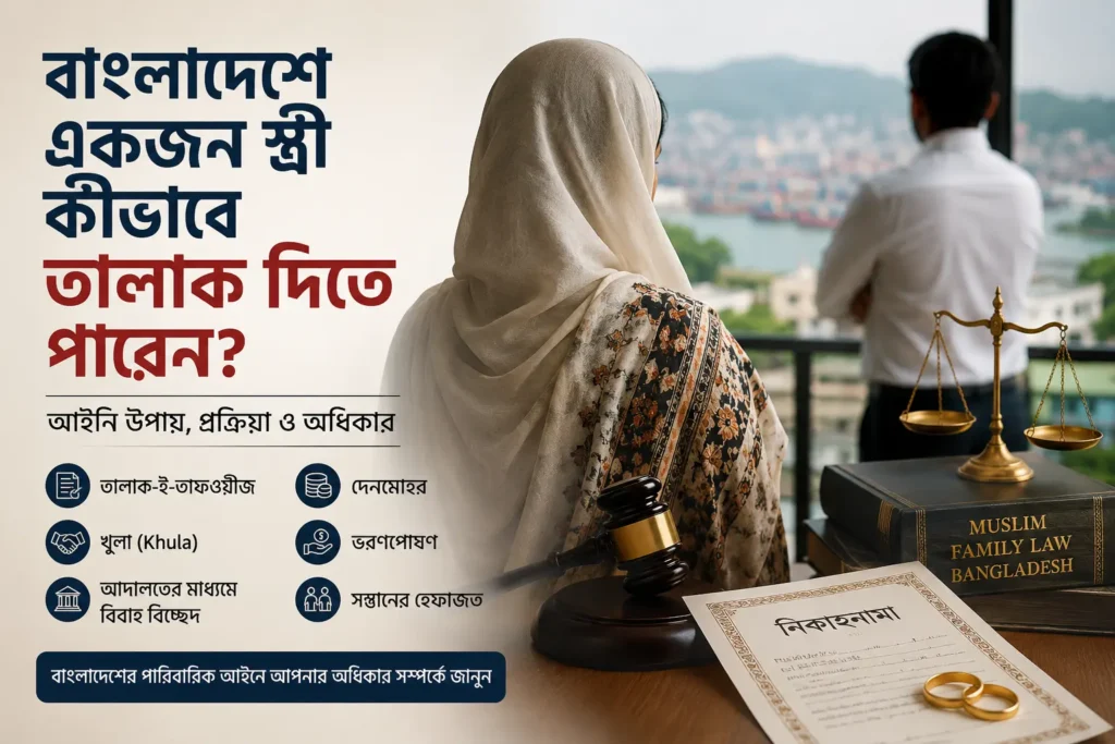 বাংলাদেশে একজন স্ত্রী কীভাবে তালাক দিতে পারেন - পারিবারিক আইনজীবীর আইনি পরামর্শ